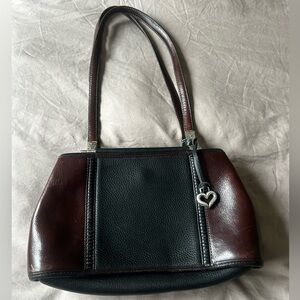 Vintage Black and Brown Leather shoulder bag